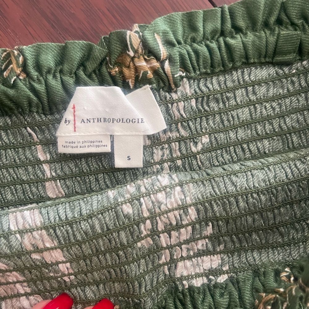 Anthropologie Olive Botanical Jumpsuit - Picture 3 of 5